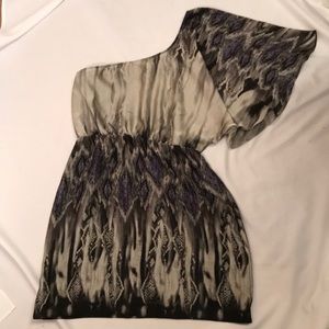 Off the shoulder silk dress